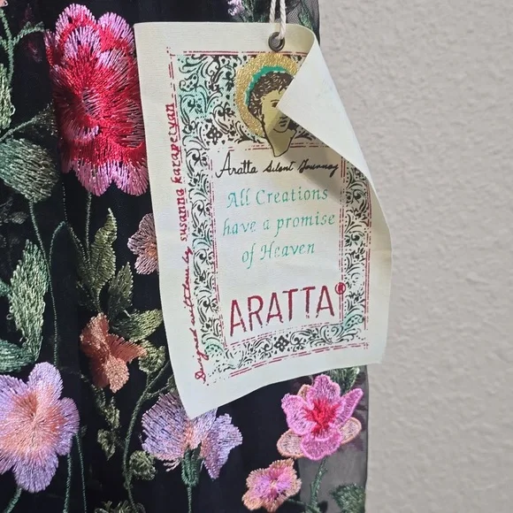 NWT Aratta Dark Rose Embroidered Skirt. Medium - Picture 8 of 14